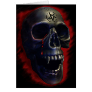 Demon Skull 1-kort Hälsningskort