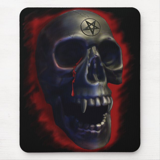 Demon Skull 1 Mousepad Musmatta (Framsidan)