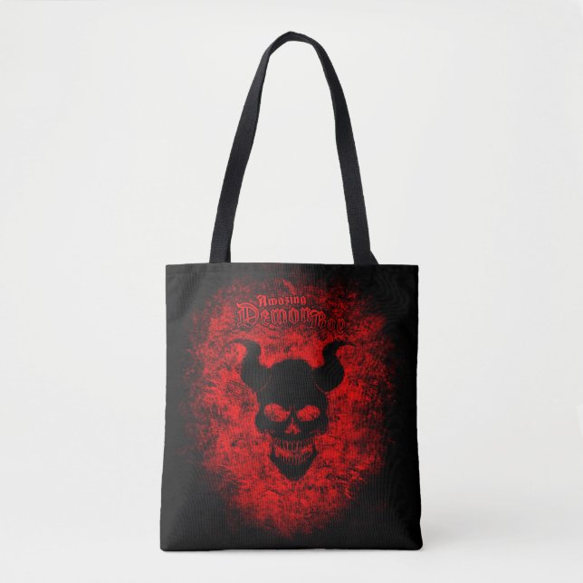 Demon Skull Fantastisk Demon Boy Tote Bag Tygkasse (Framsida)