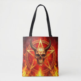 Demon Skull Tote Tygkasse