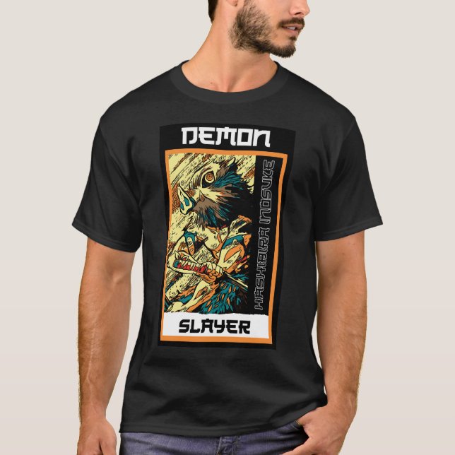 Demon slayer Inosuke retro T-Shirt (Framsida)