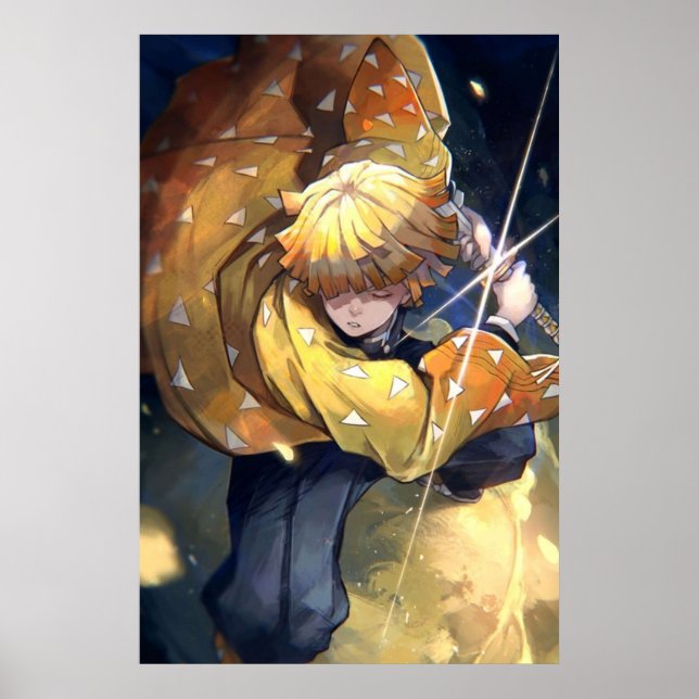 Demon Slayer  Zenitsu Agatsuma 1 Poster (Framsidan)