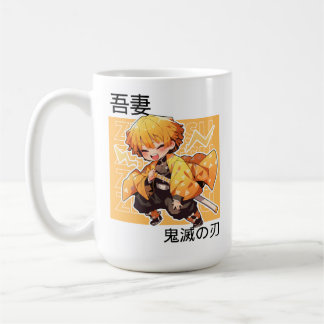 demon slayers zenitsu söt kaffemugg