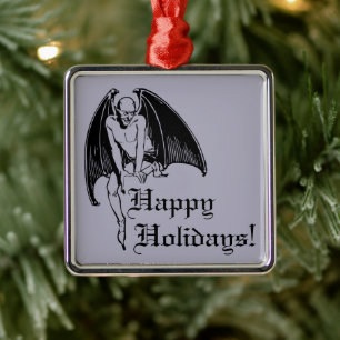 Demon Spooky Gothic jul Julgransprydnad Metall