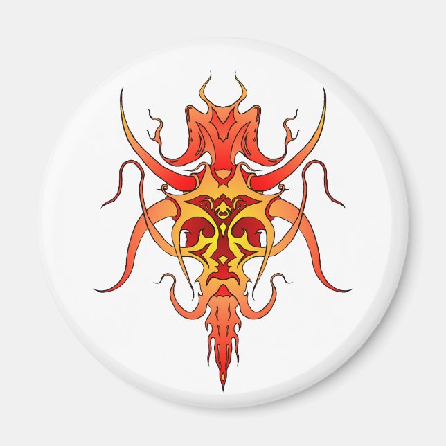 Demon stammättoo design magnet (Framsidan)