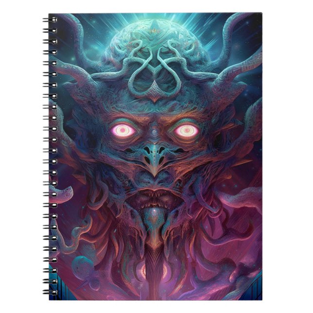 Demon Surreal Mörk Fantasy Art Anteckningsbok (Framsidan)