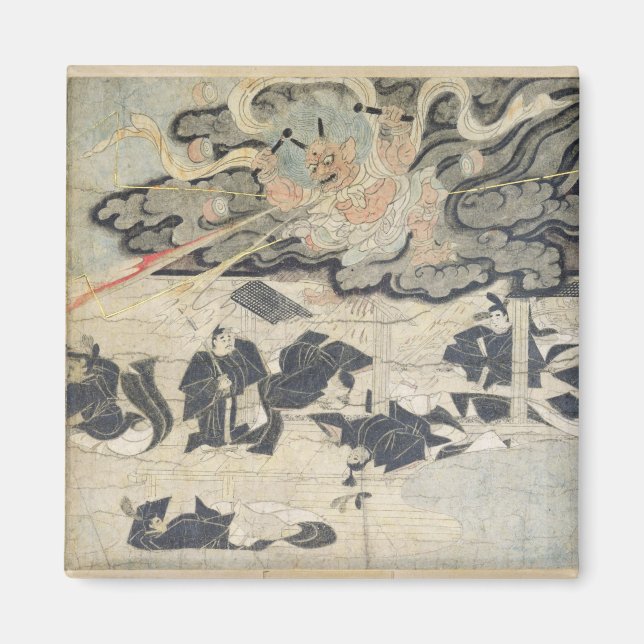 Demon Thunder, Tenjin Shrine, Kamakura Period Magnet (Framsidan)