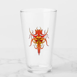 Demon tribal tatuering design glaskopp