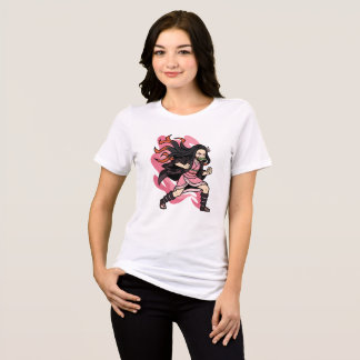 Demon uppväckt Nezuko - Stiliserad Anime Action Ar T Shirt