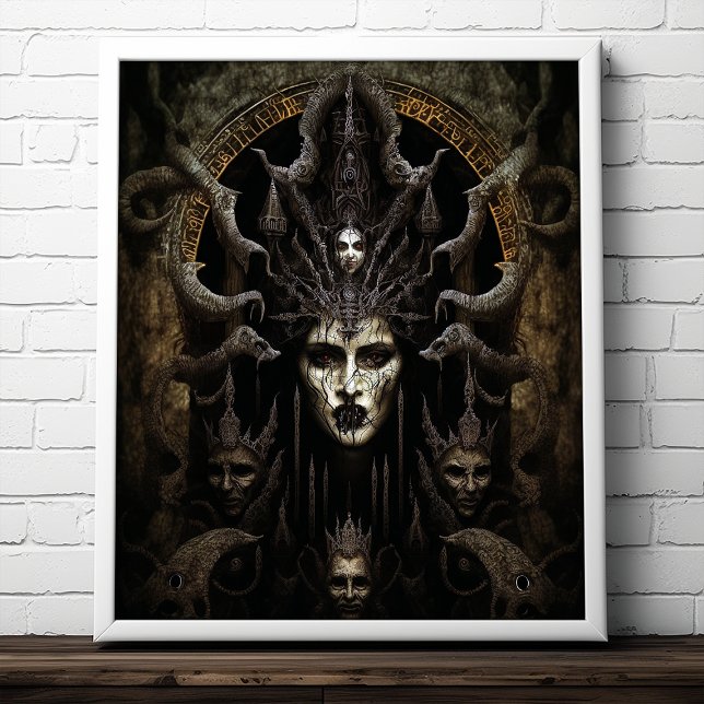 Demon Woman Monster Horror Art Poster (Skapare uppladdad)