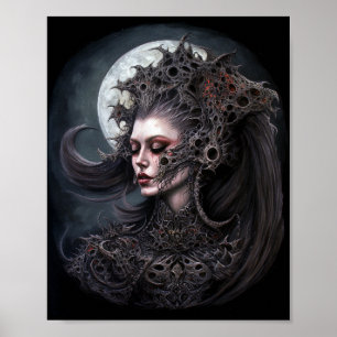 Demon Woman Queen Mörk Fantasy Art Poster