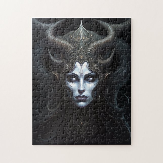 Demon Woman Queen Mörk Fantasy Art Pussel (Vertikal)