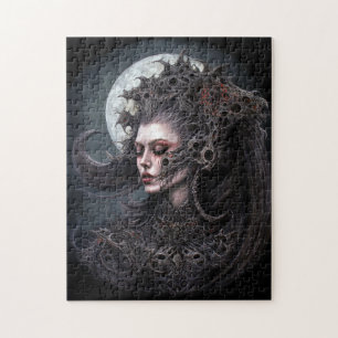 Demon Woman Queen Mörk Fantasy Art Pussel