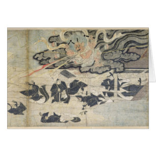 Demonåska, Tenjin relikskrin, Kamakura period Hälsningskort