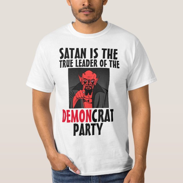 DEMONCRAT SATAN DEMOCRAT LIBERALISM T-SHIRTS (Framsida)