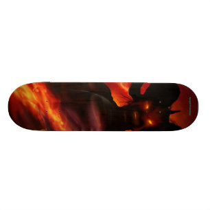 Demonen flammar skateboarden old school skateboard bräda 21,6 cm