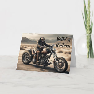 Demonens biker-födelsedagskort kort