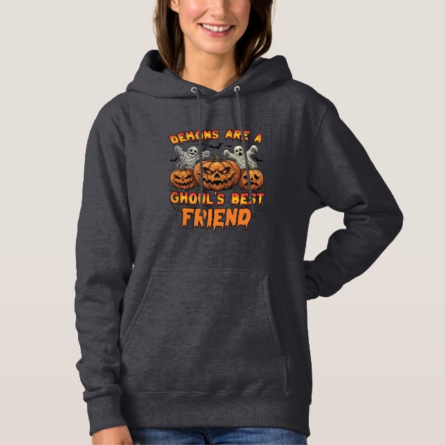 Demoner Är Gåls Vän Pumpa Mumie Spökdjur T Shirt (Framsida)