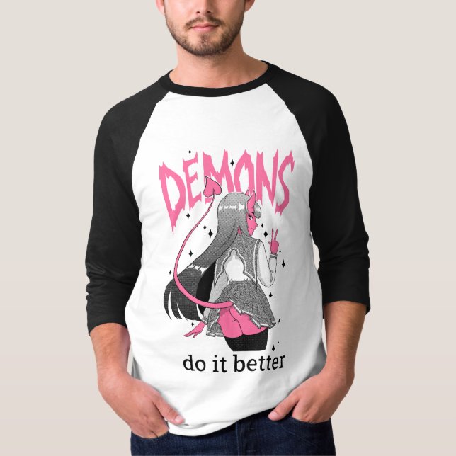 demoner gör det den bättre skjortan för långärmad t shirt (Framsida)