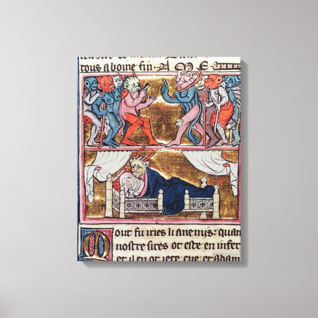 Demonernas råd, från l'Histoire de Merlin Canvastryck (Framsida)