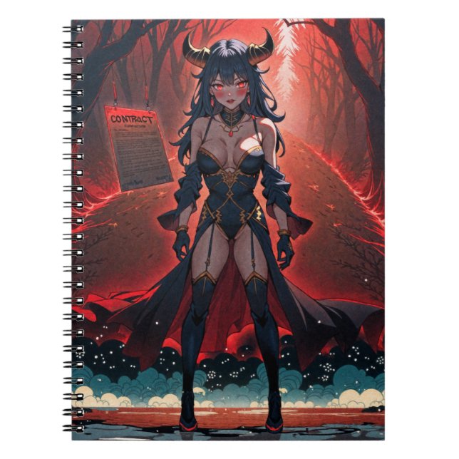 Demoness med kontakt vid Crossways, Anime Demon Anteckningsbok (Framsidan)