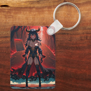 Demoness med kontakt vid Crossways, Anime Demon Nyckelring