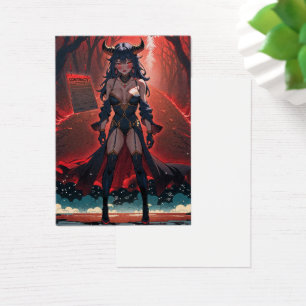 Demoness med kontakt vid Crossways, Anime Demon Visitkort