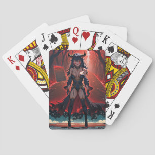 Demonessa med kontakt vid vägkorsning, Anime-demon Casinokort