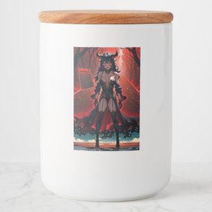 Demonessa med kontakt vid vägkorsning, Anime-demon Mat Etikett