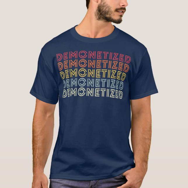 Demonetifierad Online Streaming Podcasting Innehål T Shirt (Framsida)