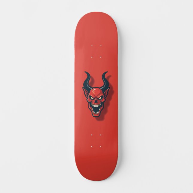 Démoniaque rouge  mini skateboard bräda 18,5 cm (Framsida)