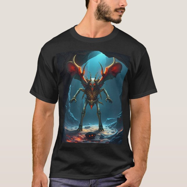 Demonic Guardian of the Depths T Shirt (Framsida)