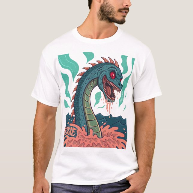 Demonic Loch Ness Monster - A Nightmare från D T Shirt (Framsida)