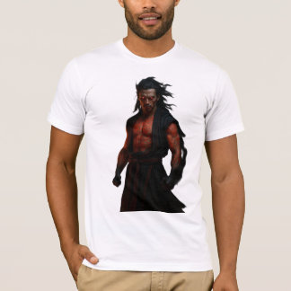 Demonic Warrior med ljusröda tatueringar T Shirt