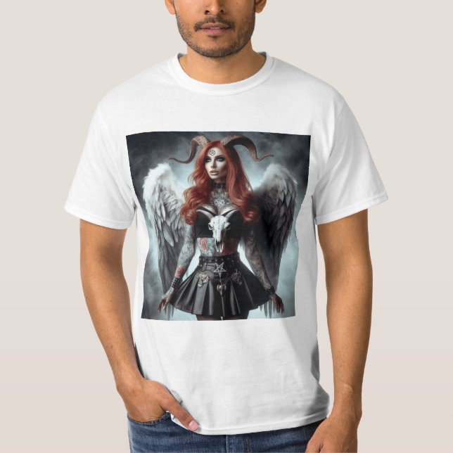  Demonio Femenino: Elegancia Infernal T Shirt (Framsida)