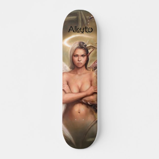 demonisk ängel, Akuto Skateboard Bräda 21,5 Cm (Framsida)