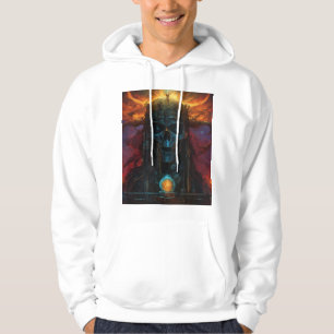 Demonisk Dödskalle – Mörk Gothic Death Metal Hoodie