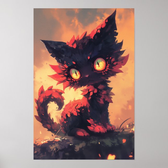 Demonisk katt poster (Framsidan)