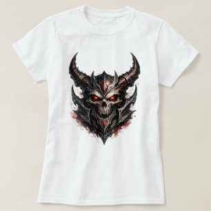 Demonisk skalle med horn t shirt