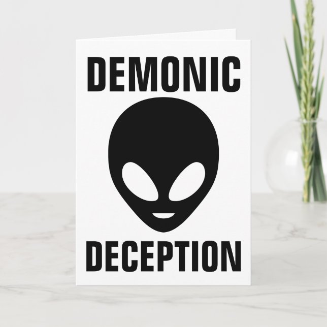 DEMONISKT AVGÖRANDE AV LIEN UFO GREETING CARDS KORT (Framsida)