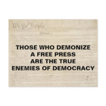 Demonize Press Enemy of Democracy First Amendment