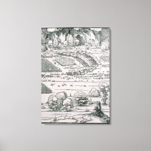 Demonstration av försvarsåtgärder canvastryck