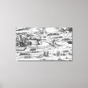 Demonstration av försvarsåtgärder canvastryck