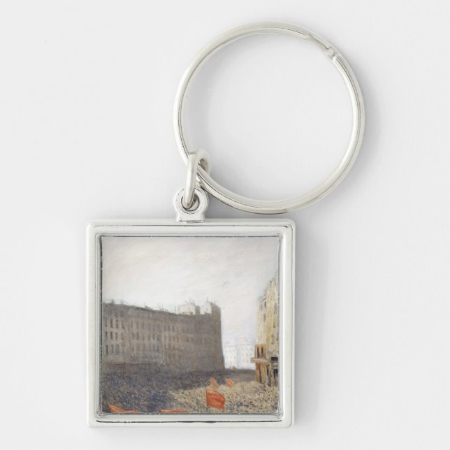 Demonstrationen, 1905 fyrkantig silverfärgad nyckelring (Framsidan)