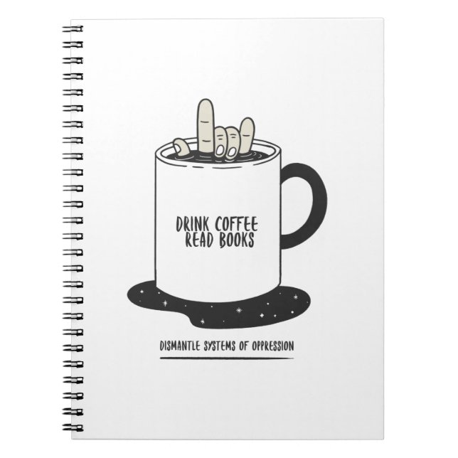Demonteringssystem för Drink Coffee Read Bokar Anteckningsbok (Framsidan)