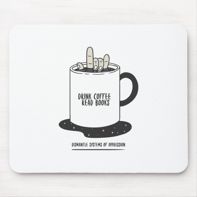 Demonteringssystem för Drink Coffee Read Bokar Musmatta (Framsidan)
