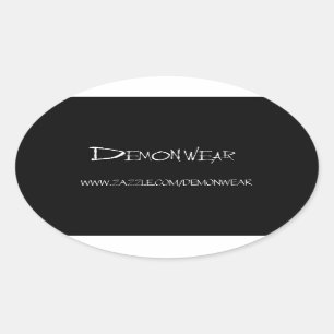 DemonWear Promoklistermärkear 2 Ovalt Klistermärke