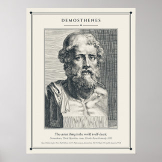 Demosthenes Gravyr efter Rubens, 1638 Poster