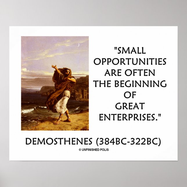 Demosthenes Small Opportunities Underbar Enterpris Poster (Framsidan)