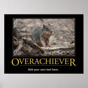 Demotivational affisch: Overachiever Poster